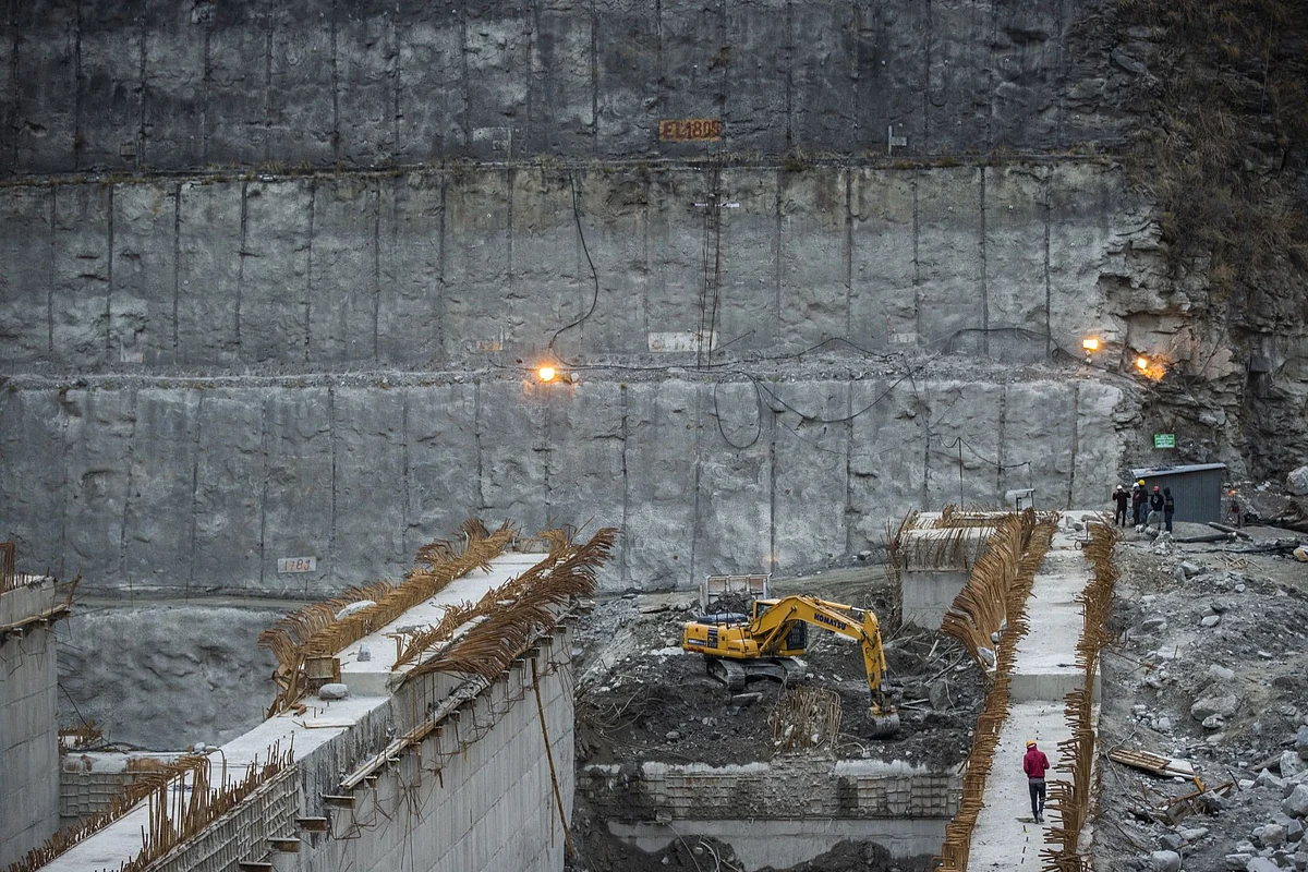NTPC’s Tapovan Vishnugad hydropower plant project construction site in Chamoli district in Feb. 2022.