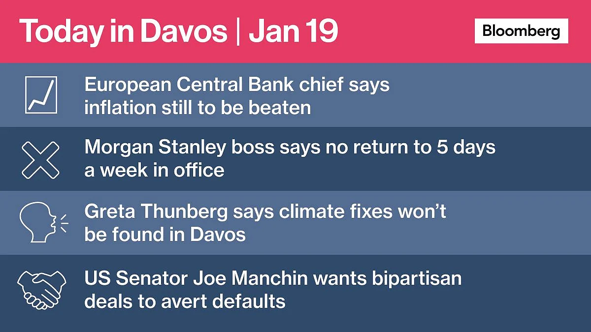 Here’s what happened at Davos today. Bloomberg