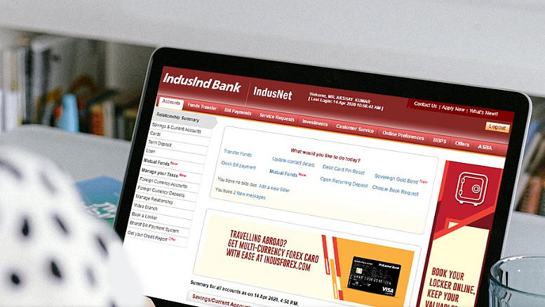 <div class="paragraphs"><p>IndusInd Bank's webpage. (Source: Banks official facebook page)</p></div>
