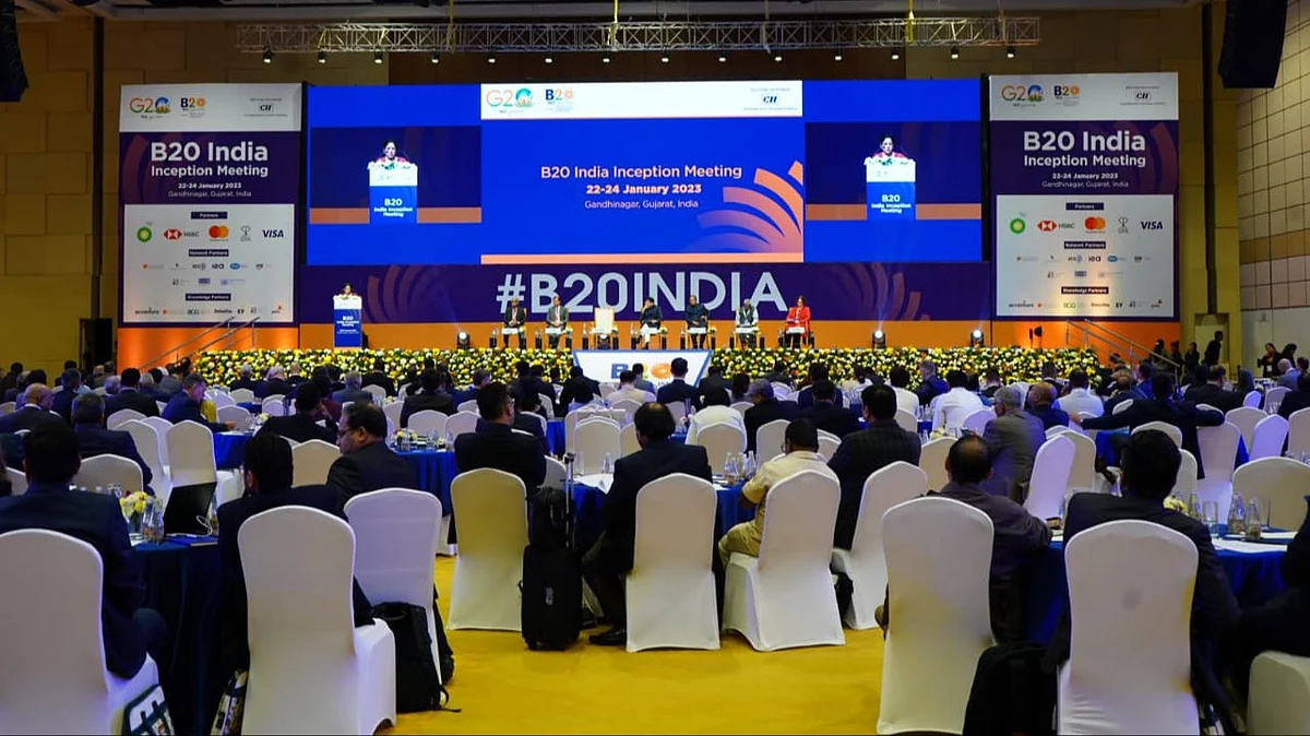 <div class="paragraphs"><p>B20 India Inception Meeting. (Source: Commerce Minister Piyush Goyal on Twitter)</p></div>