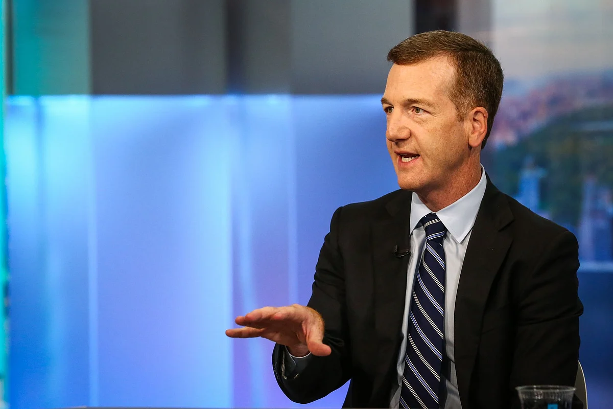 Mike Wilson, chief U.S. equity strategist at Morgan Stanley & Co., speaks during a Bloomberg Television interview in New York, U.S., on Tuesday, Aug. 22, 2017. Wilson discussed growing calls for caution in the markets and his thoughts on investing.