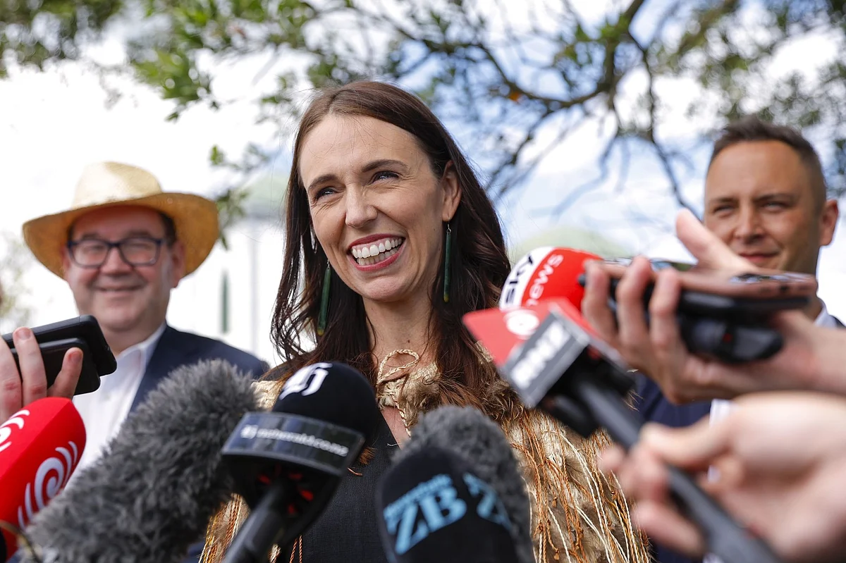 Jacinda Ardern on Jan. 24. Photographer: Hagen Hopkins/Getty Images