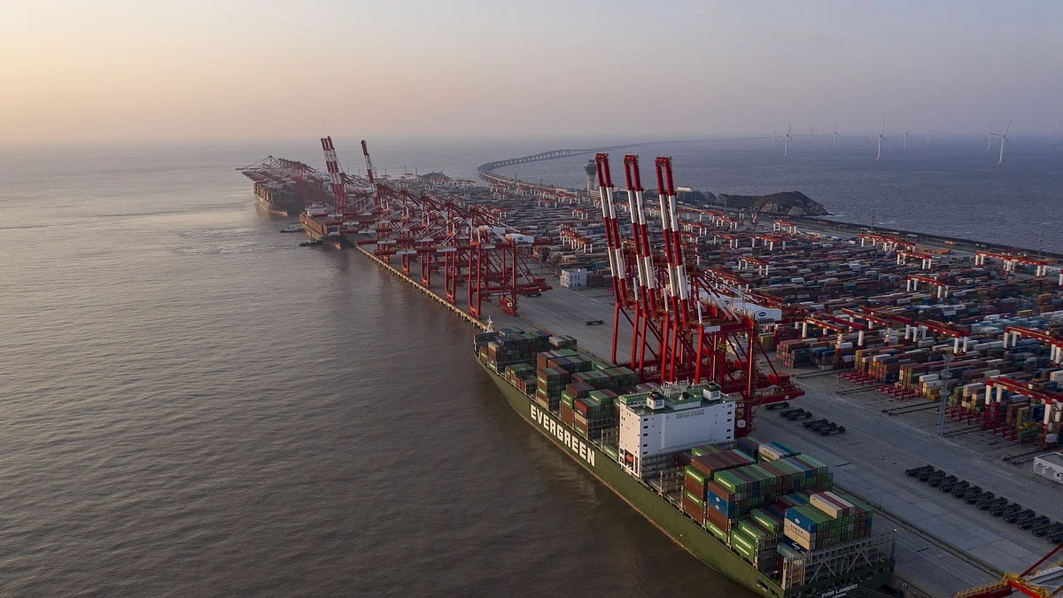 The Yangshan Deepwater Port in Shanghai, China, on Tuesday, Jan. 11, 2022. Photographer: Qilai Shen/Bloomberg