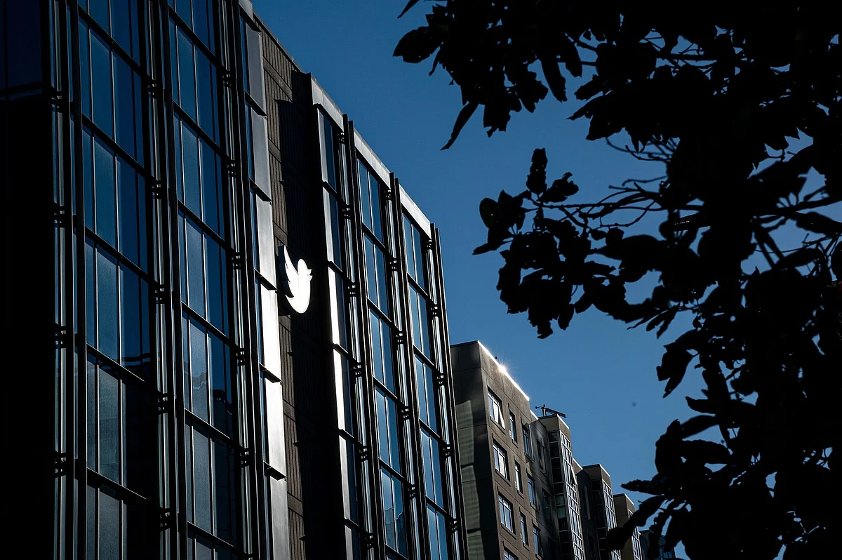 Twitter headquarters in San Francisco, California, US, on Tuesday, Nov, 29, 2022. Twitter Inc. said it ended a policy designed to suppress false or misleading information about Covid-19, part of Musk's polarizing mission to remake the social network as a place for unmoderated speech.