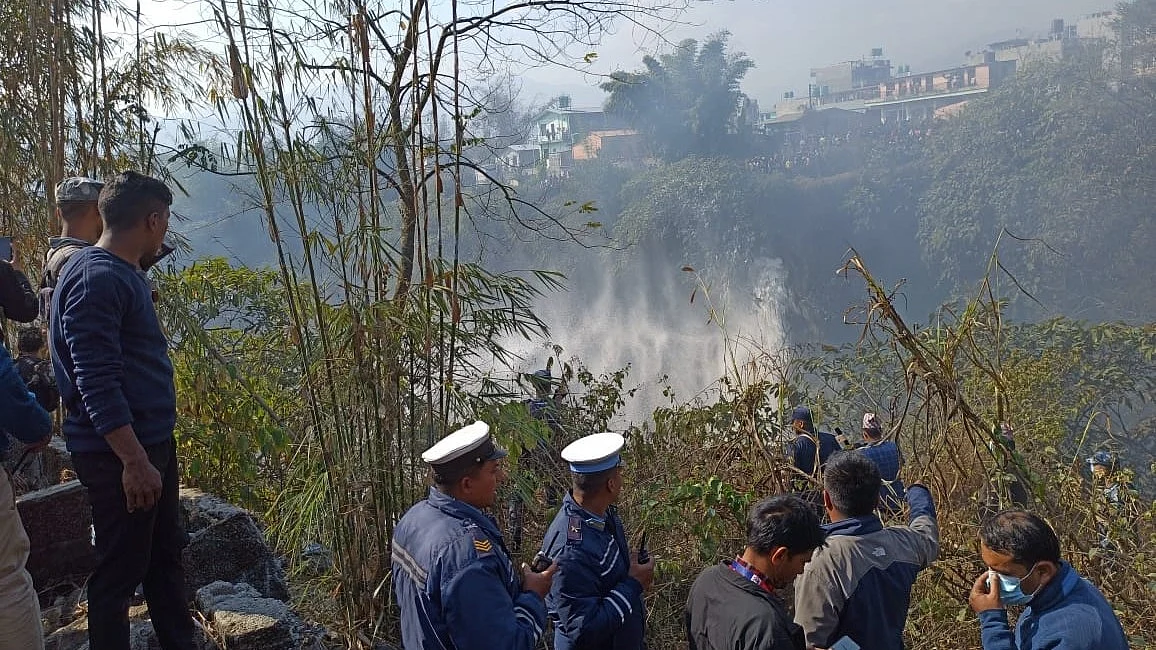 <div class="paragraphs"><p>A Yeti Airlines passenger plane with 72 people onboard crashed while landing, in Pokhara, on Sunday, 15 January.</p></div>