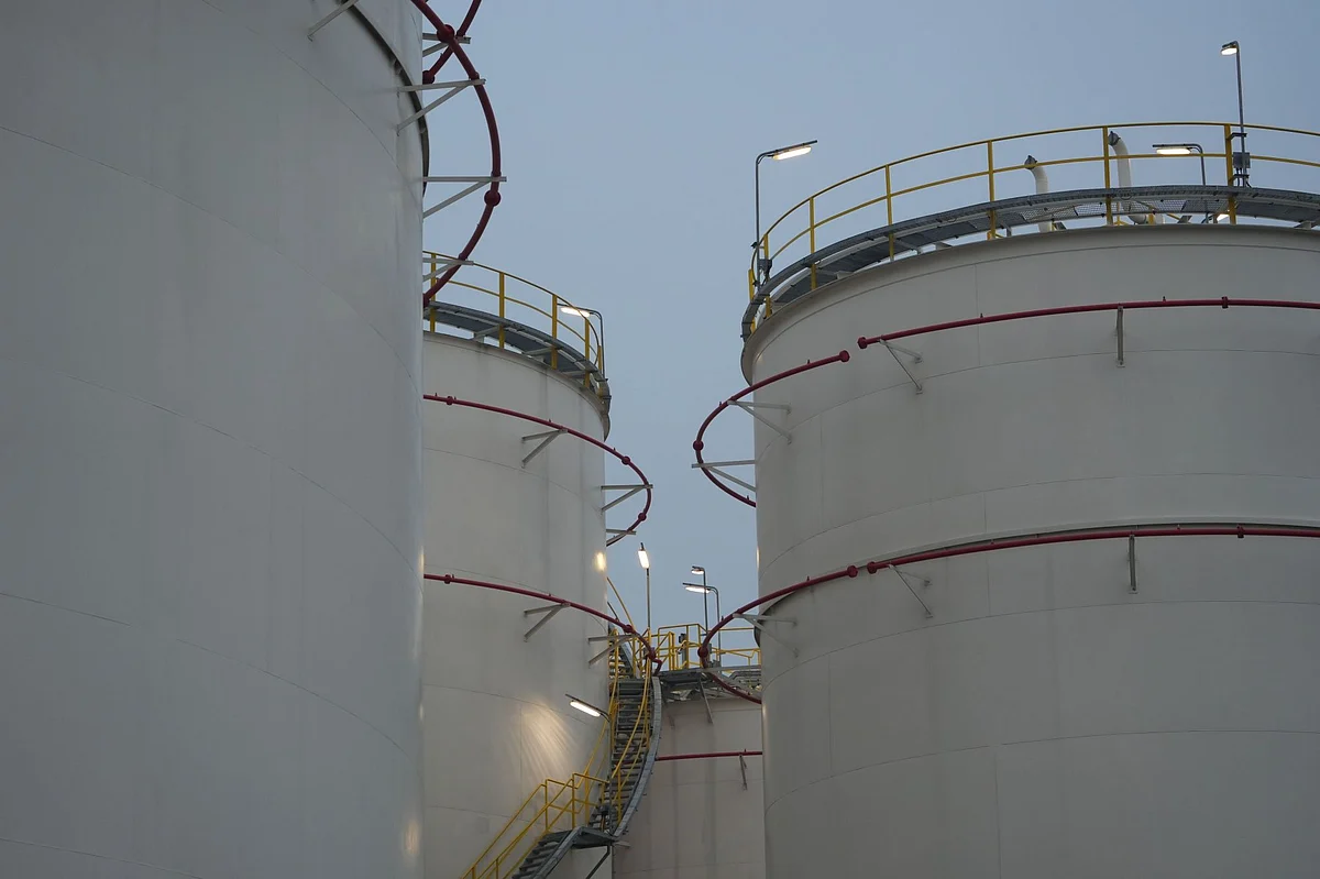 Fuel storage tanks at a PT Pertamina facility at Tanjung Priok Port in Jakarta, Indonesia, on Monday, Dec. 5, 2022. Pertamina is looking to buy crude for the February arrival to its Cilacap refinery, according to a tender document seen by Bloomberg. Photographer: Dimas Ardian/Bloomberg