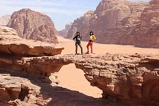 At Wadi Rum with friends