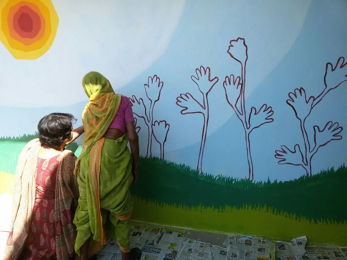 Anandwan - leprosy-affected hand painting