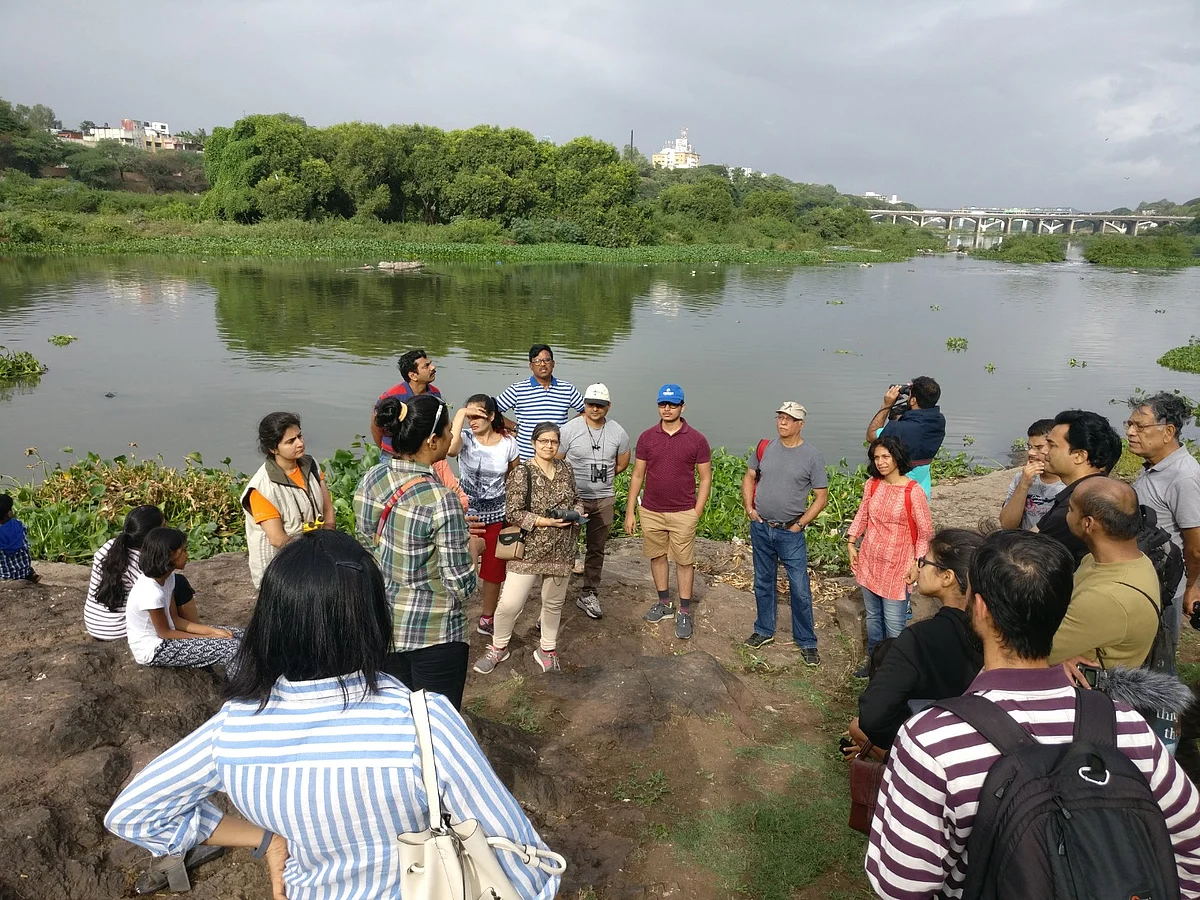 Local residents along the river getting to know its flora and fauna