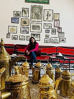 Arabic coffee served in traditional pots
