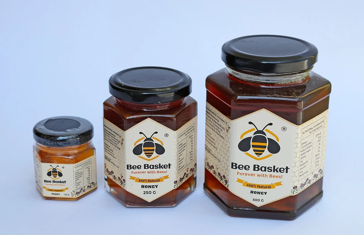 Bee basket honey