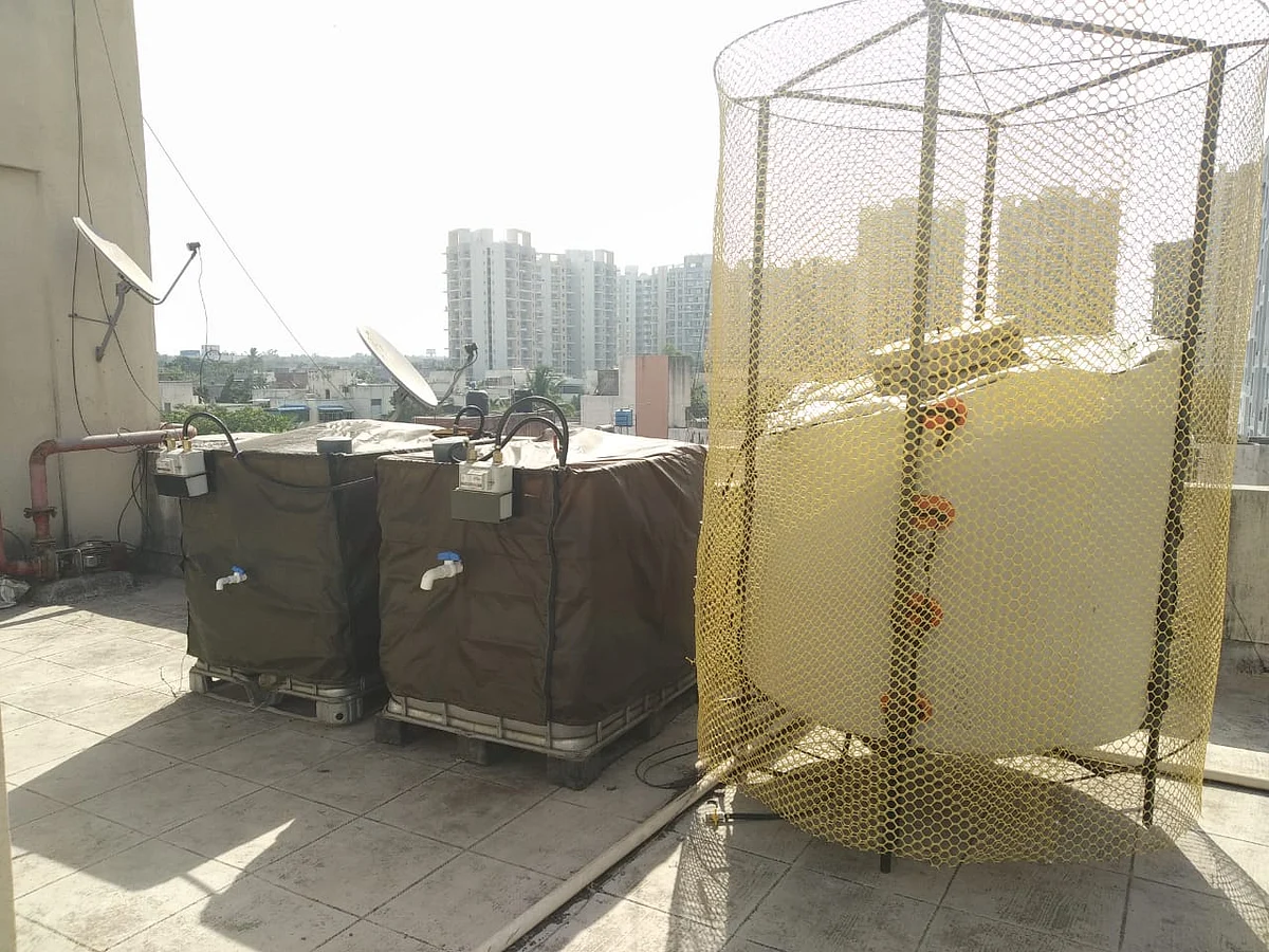'Vaayu' Bio-gas system on the terrace of a building
