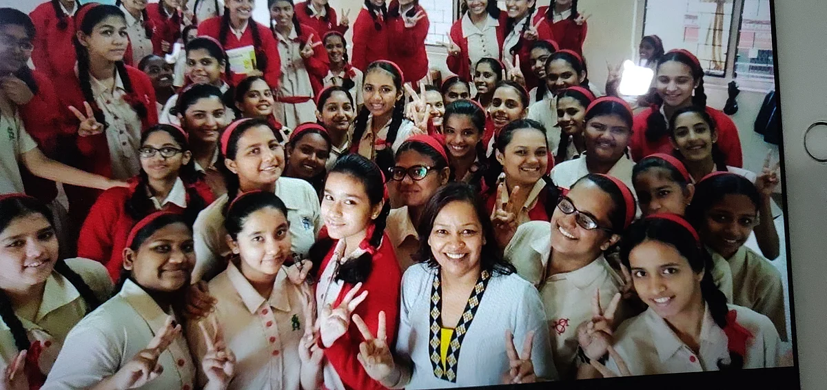 Bharathi with her students