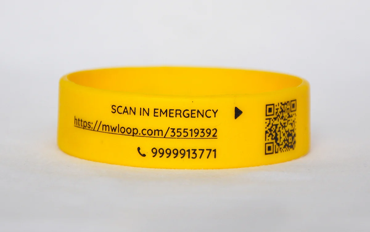 The QR code on the wristband