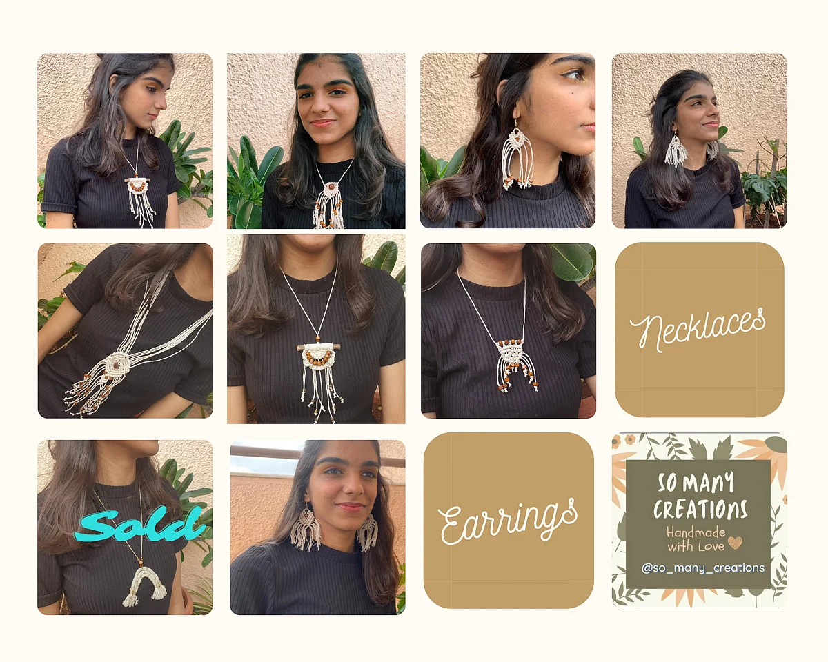 Trendy macramé jewelry