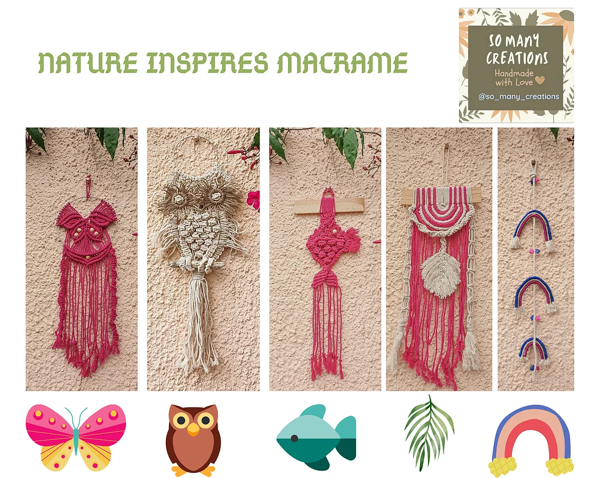 Macramé work inspired by nature