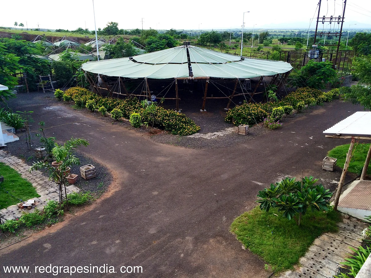 An aerial view of the Wine Information Centre (WIC)