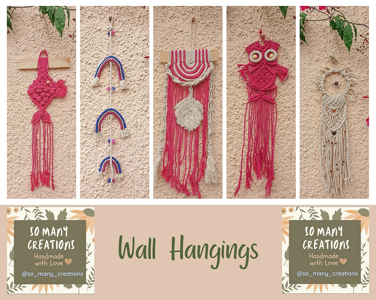 Macramé for adorning walls