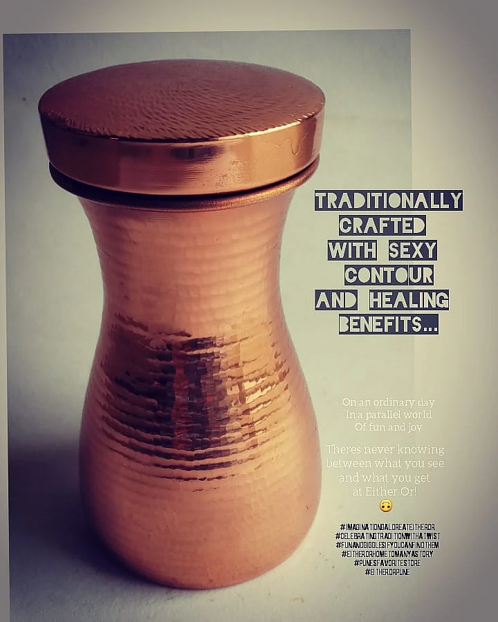 A handy and pretty copper vessel sold by Either Or
