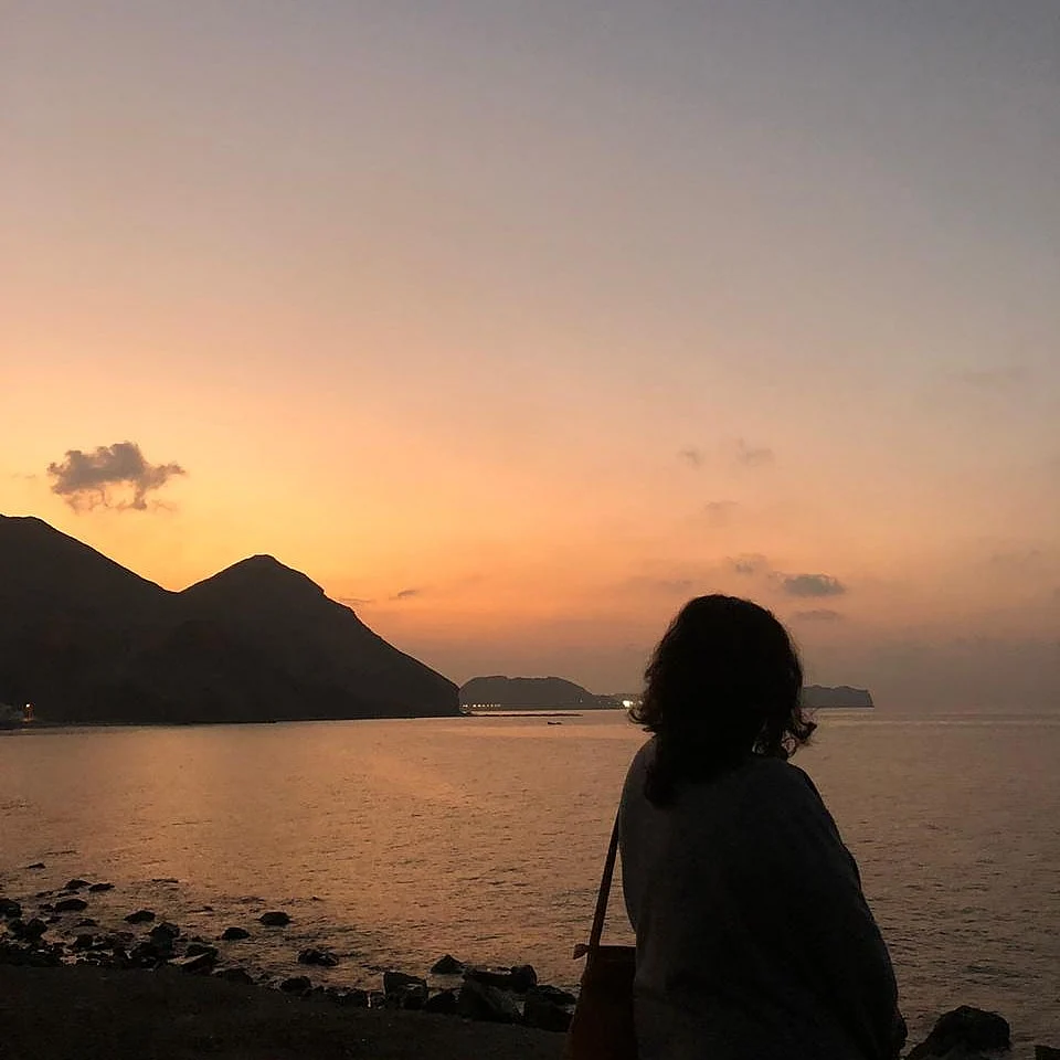 Darsait Beach at sunset