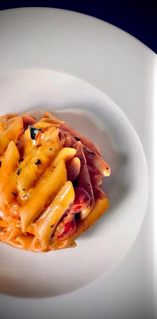 Penne Pink Sauce: Penne cooked in tomato cream sauce prepared by Chef Karan