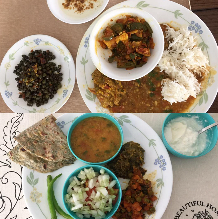 Zareen's typical regular meal
