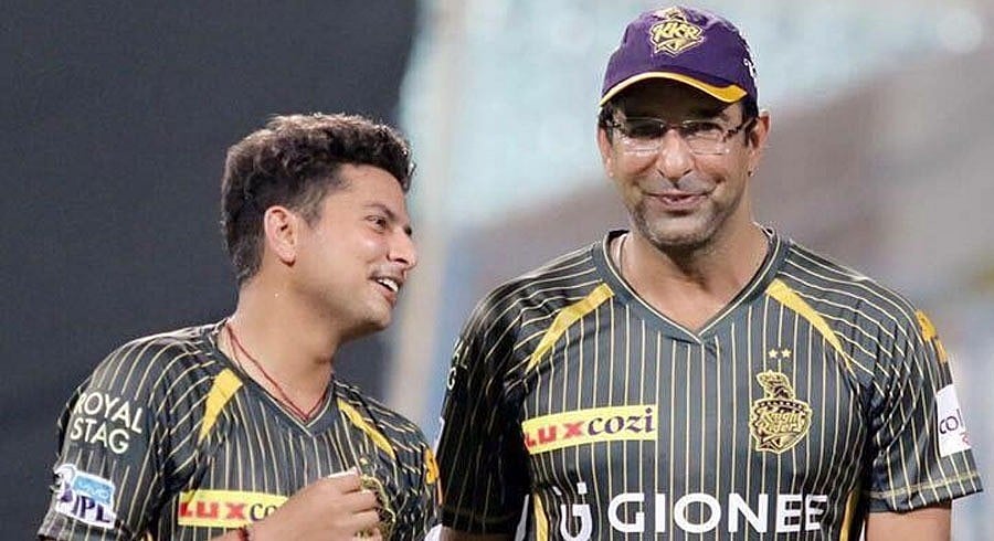 Wasim Akram With Kuldeep Yadav 