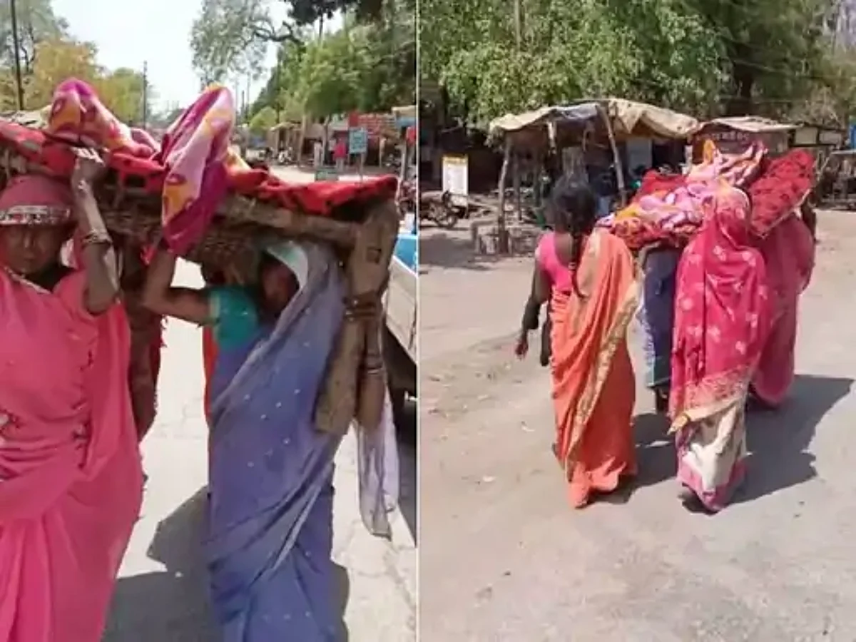 MP News: खाट पर रखा मां का शव उठाकर पैदल चली बेटियां !
