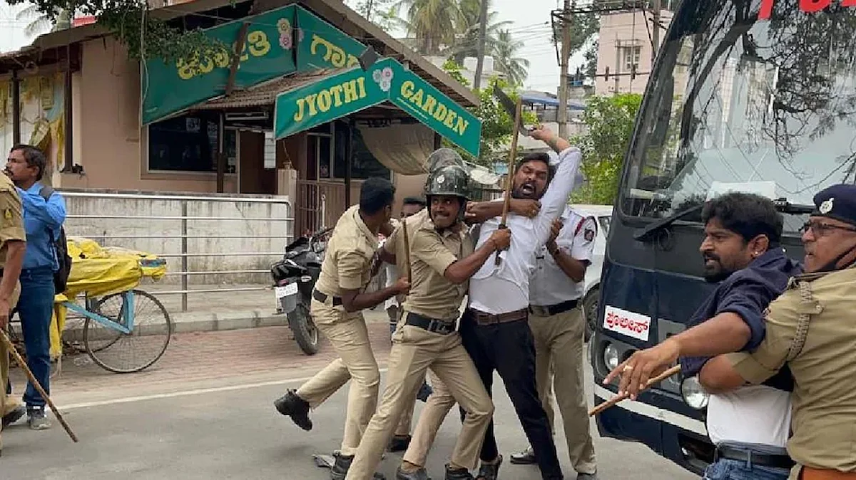 Karnataka contractor suicide Case : कांग्रेसी नेता हिरासत में, ईश्वरप्पा के खिलाफ कर रहे थे प्रदर्शन