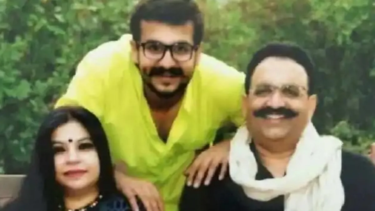 Mukhtar Ansari Son and wife (File Photo)