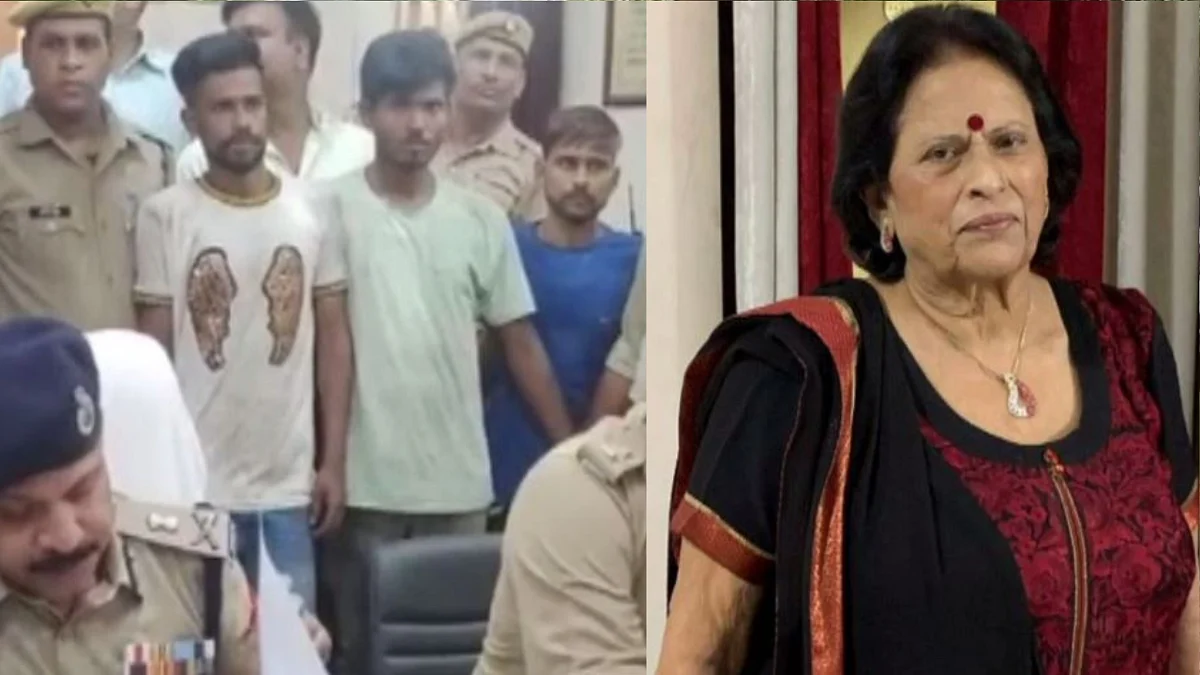 गिरफ्त में आरोपी और मृतका की फाइल फोटो