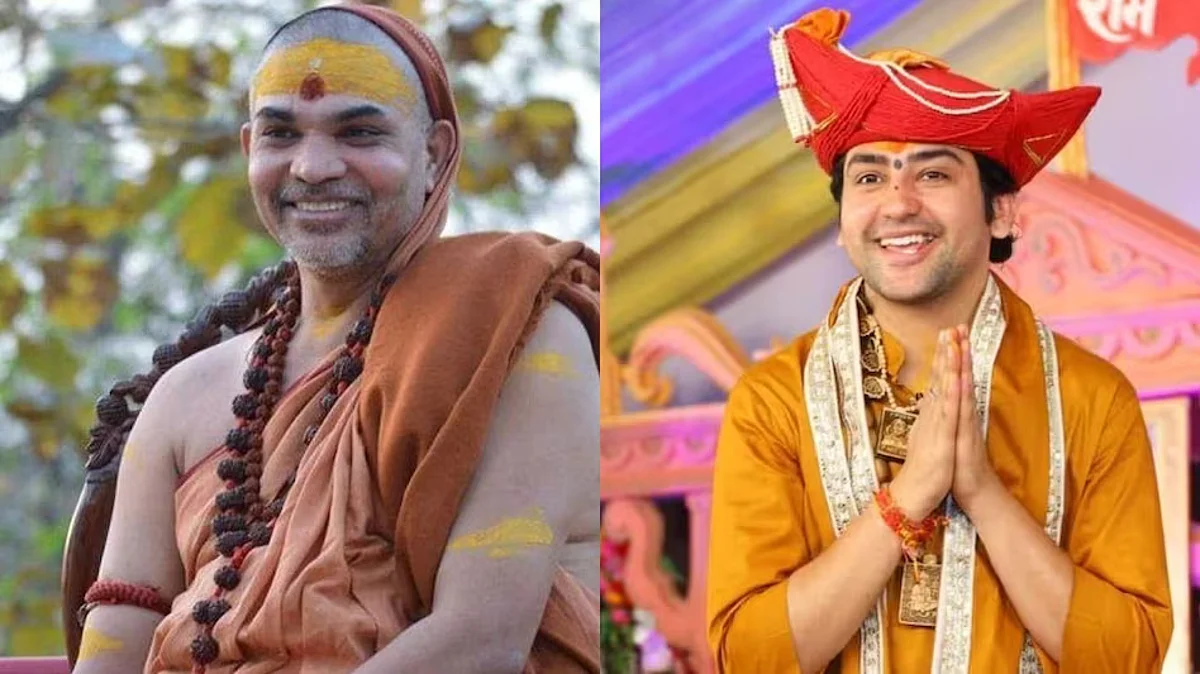 जगद्गुरु शंकराचार्य स्वामी अविमुक्तेश्वरानंद और पंडित धीरेंद्र शास्त्री