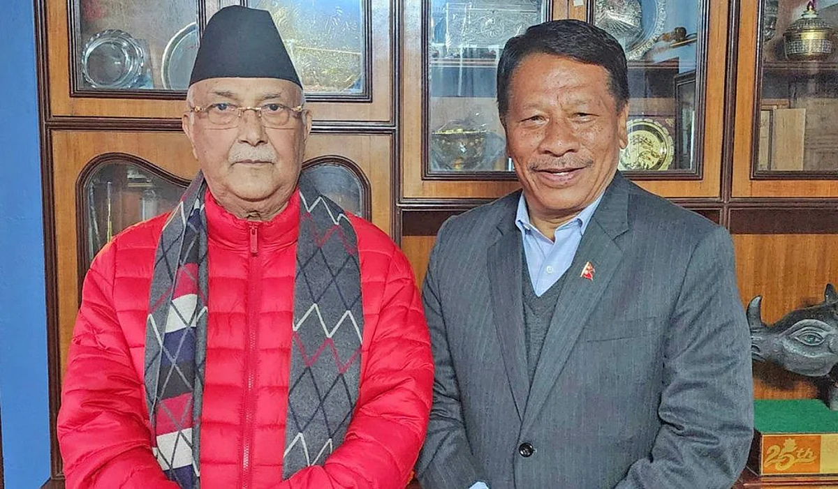 ओली र कांग्रेस नेता सिंहबीच भेटवार्ता