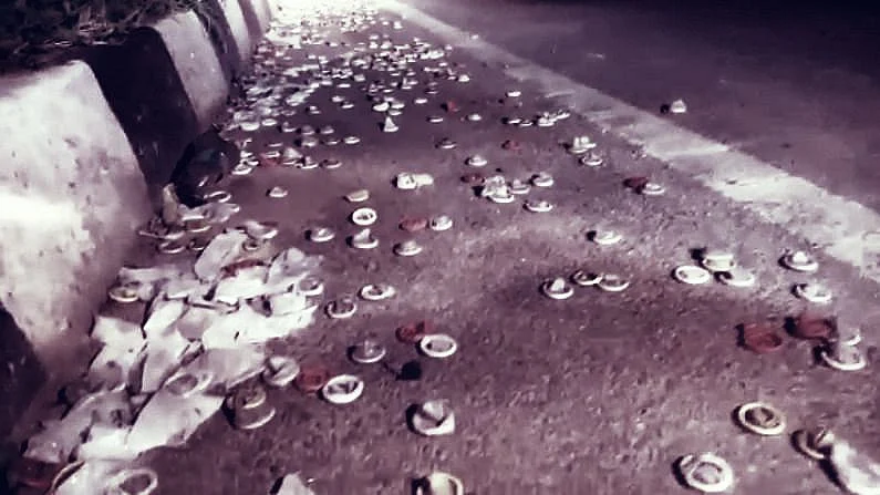 Kilometers of condoms found on National Highway near Tumkur