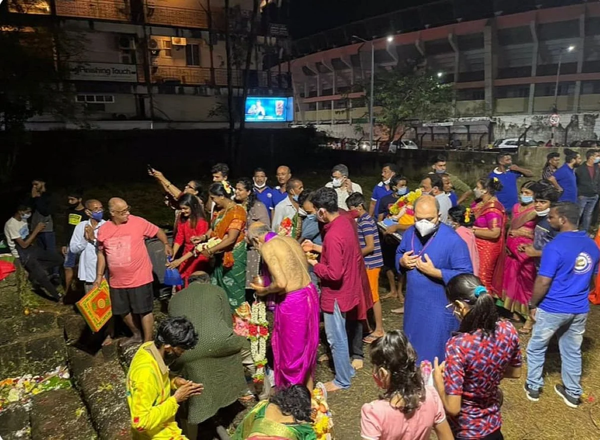 Goa: गणपती विसर्जनास दामोदर तळीवर गर्दी