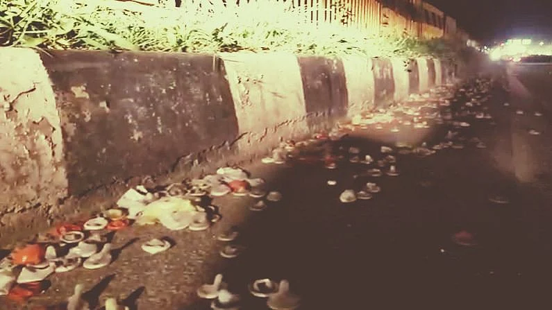 Kilometers of condoms found on National Highway near Tumkur