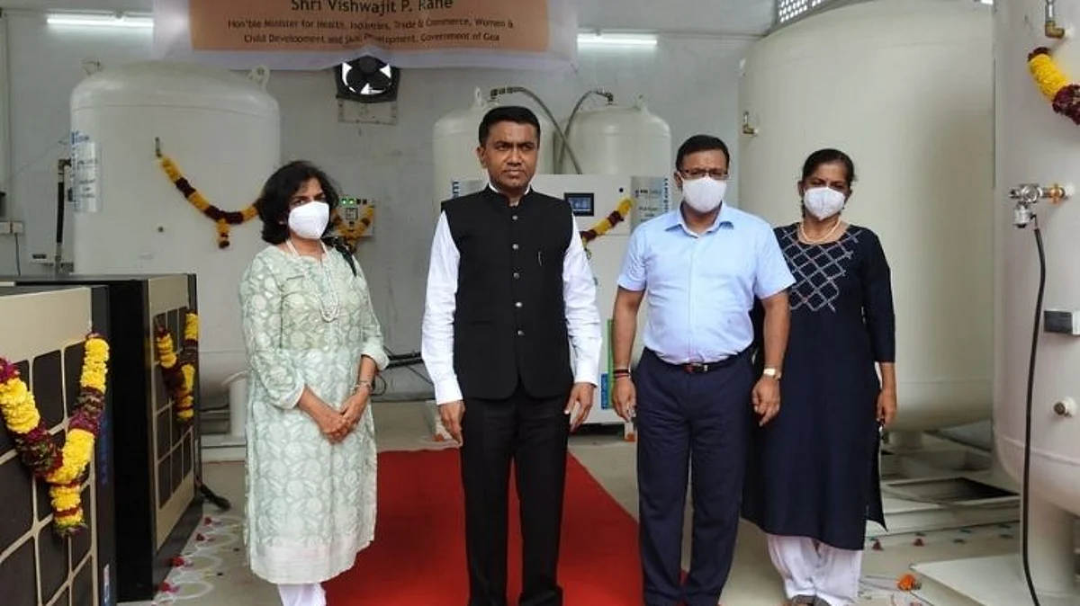 Goa: ऑक्सिजन प्लांटचे मुख्यमंत्री सांवत याच्या हस्ते उद्घाटन