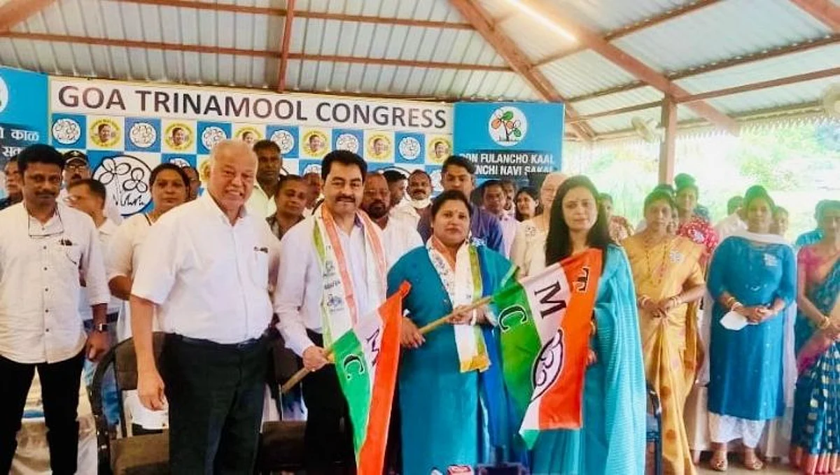 किरण कांदोळकरांनी पत्नीसह तृणमुल काँग्रेसमध्ये केला प्रवेश
