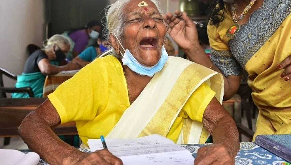 शिकायला वय नसतं, 104 वर्षीय आजींनी राज्य शिक्षण परीक्षेत मिळवले 89 गुण
