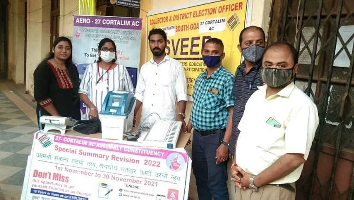 Goa Election 2022: वास्कोत 16 ईव्हीएम मशीन प्रात्यक्षिकासाठी दाखल