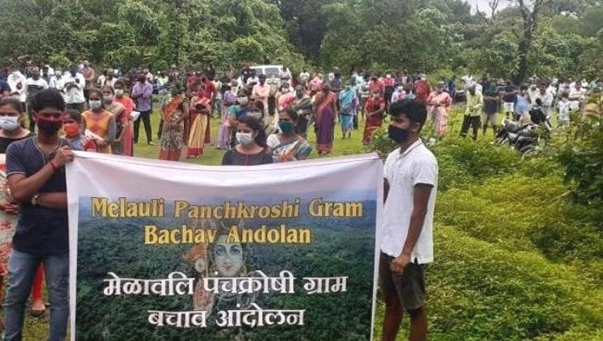 People of Melauli protesting 