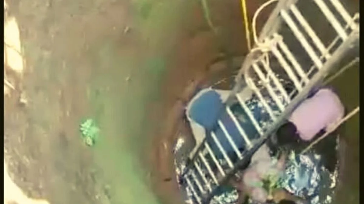 Firefighters help a 72-year-old man who fell into a well