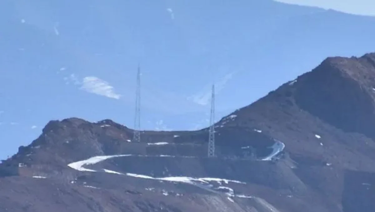 after illegal bridge over pangong lake china installed mobile towers very close to the indian territory