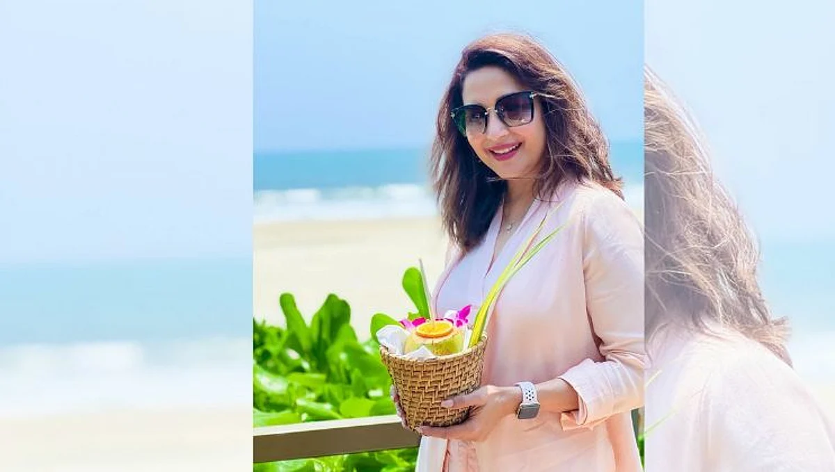 Madhuri Dixit: गोव्याच्या किनाऱ्यावरून धक धक गर्लने शेअर केले सुंदर फोटो