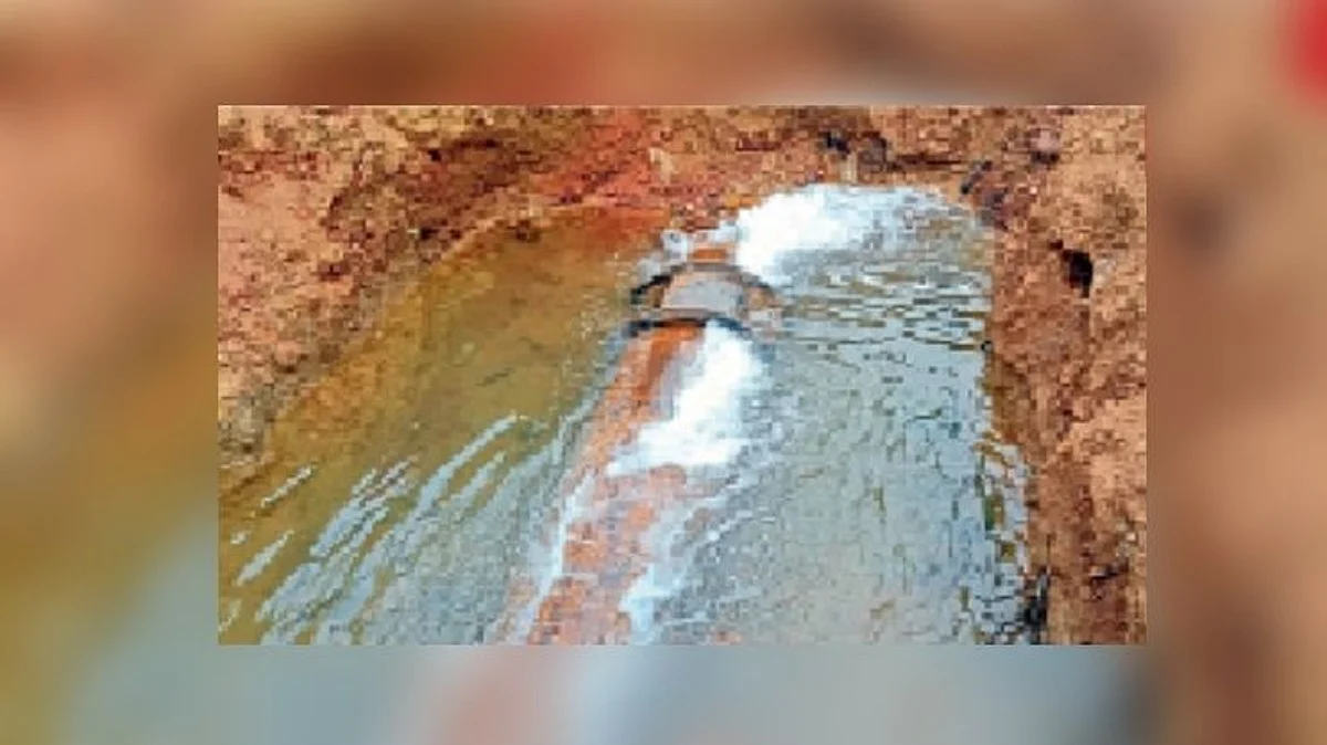 Water flowing through aqueducts