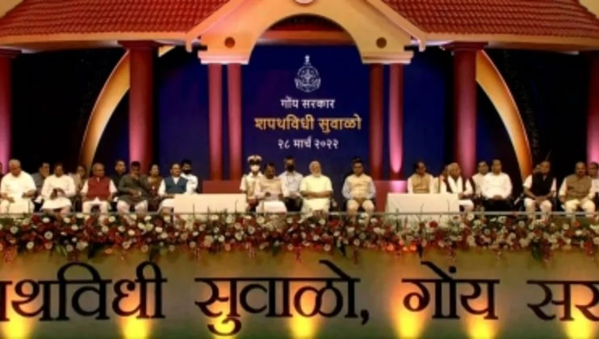मुख्यमंत्री डॉ. प्रमोद सावंत सरकारच्या शपथविधी समारंभाचा तब्बल 5.5 कोटी रु खर्च राज्याच्या तिजोरीतून