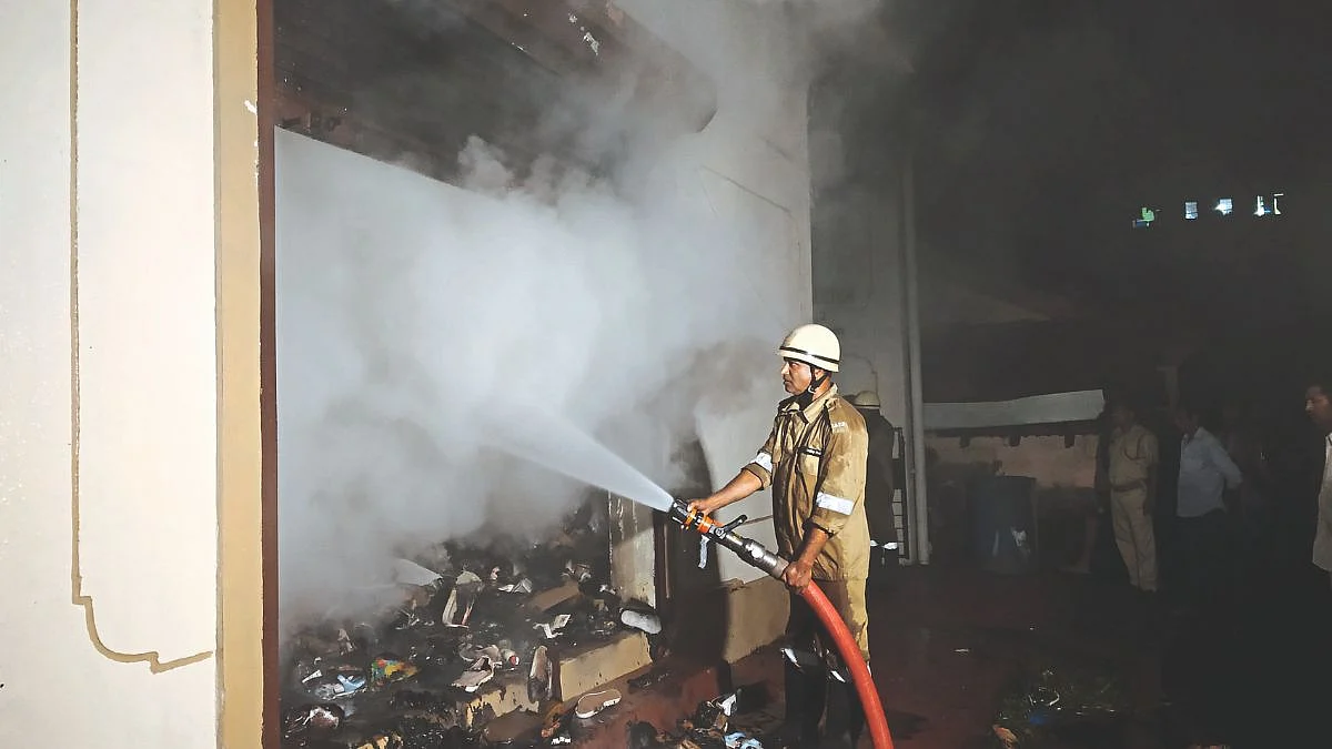 Fire at Bata Warehouse Mapusa