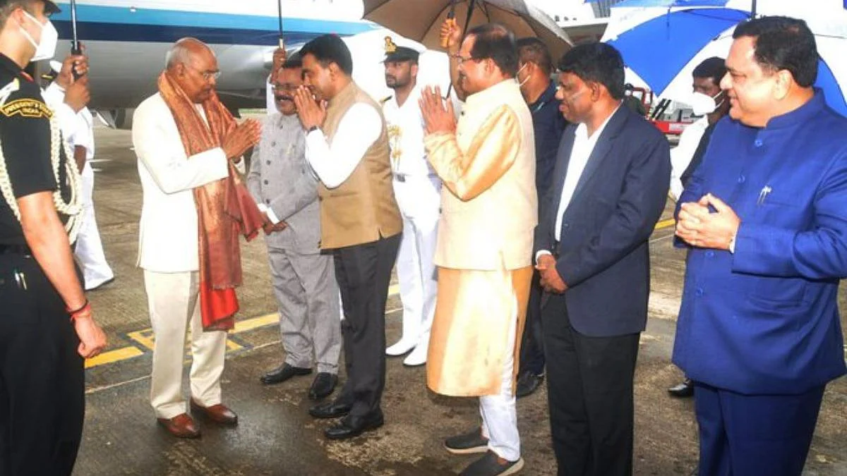 'राष्ट्रपती राम नाथ कोविंद' दोन दिवसांच्या दौऱ्यासाठी गोव्यात दाखल