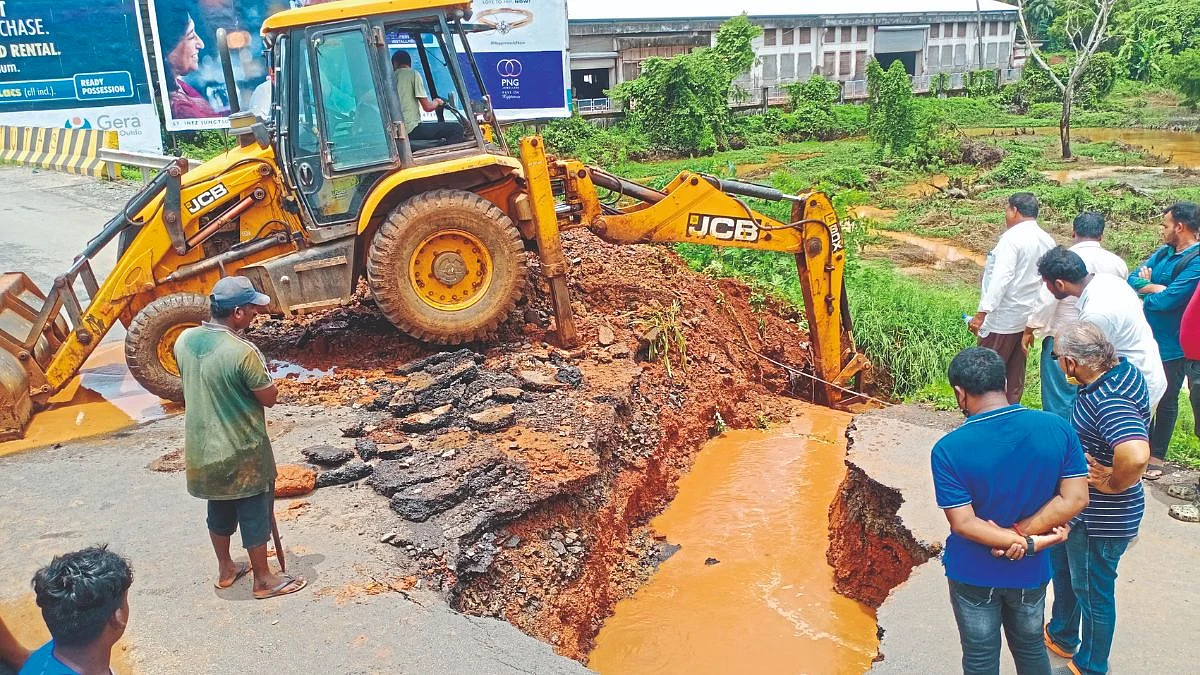 Waterline Burst in Mapusa