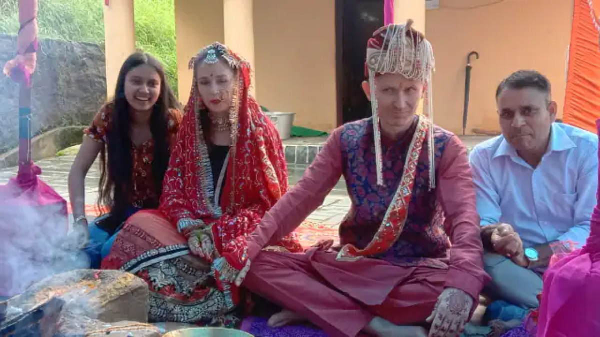 Russian Groom And Ukraine Bride Married